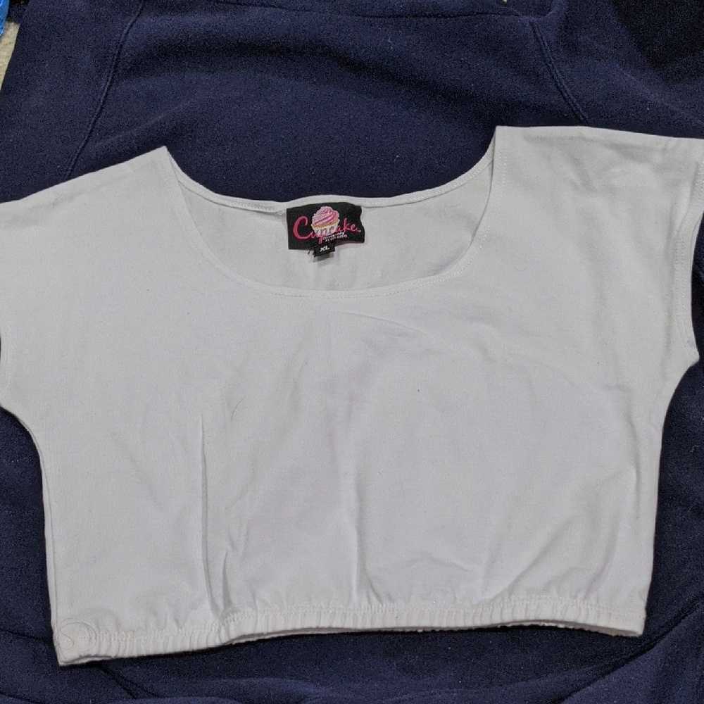 Cupcake Women's White Crop Top